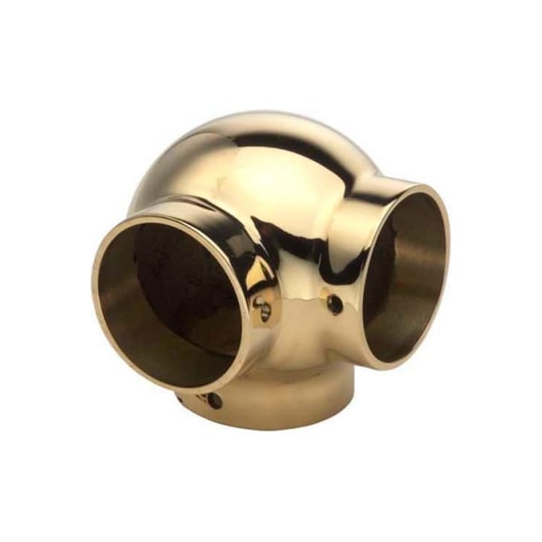 Lavi Industries Lavi Industries, Ball Elbow, Side Outlet, for 2" Tubing, Polished Brass 00-703/2 - main